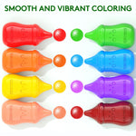 YSNYSN 8 Colors Baby Crayons for Toddlers 1-3, Non-Toxic Washable Jumbo Silky Crayons for Kids Ages 4-8, Easy Grip,Engaging and Educational Art Supplies and Gift for Babies