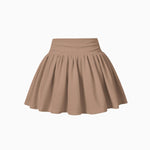 PATPAT Girls Skirt Sets Size 11-12 Years, Brown Crop Tops and Elastic Waisted Pleated Skorts 2 Piece Outfits, Girls Y2K Outfits, Kids Clothes Summer Clothes Clothing Sets