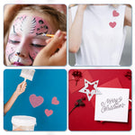 12 Pcs Drawing Stencil Geometric Stencils Circle Square Heart Star Template Set for Painting Basic Shape Tracing Stencils Simple Drawing Stencils for Classroom Painting DIY Craft
