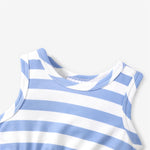 Disney Daisy Duck Baby Girl Dress Blue and White Striped Casual Sundress Sleeveless Summer Outfit Birthday Holiday Party Clothes Blue 3-6 Months