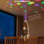 TUMAMA Baby Crib Mobile, Nursery Musical Mobile with Remote Control,Projection Night Light, Music and White Noise, Mute Spin Motor Nursery Sensory Toys for Infant 0 3 6 9 Month Newborn Xmas Gift