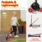 Scooter for Kids 3-7, 3 Wheel Scooters for Boy Girl Toddler Heavy Duty, Kick Scooter with Lean-to-Steer LED Wheels, 4 Adjustable Handlebar, Wide Deck, Safe Metal Rear Brake, 120 lb Capacity,Child Gift