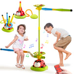 Powza 5 in 1 Musical Jump Toys, Ring Toss Game Stomping Launch Rocket Launcher for Kids, Obstacle Avoidance & Jump Squat Toy Games Remote Control Outdoor & Indoor Toys for Ages 4-8 8-13