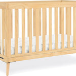 Delta Children Essex 4-in-1 Convertible Baby Crib, Bianca White with Natural Legs