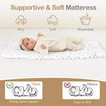 OHFLY Baby Bassinet, Bedside Bassinet for Baby, 4 in 1 Bassinet Bedside Sleeper with Locked Wheels, Mosquito Net, Adjustable Easy Folding Portable Crib for Infant Newborn, Dark Grey