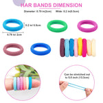 TVINLIK 350 PCS Multicolor Cotton Hair Ties, Small Baby Hair Ties for Kids and Girls, No Crease Finger Hair Ties, Hair Elastics Ponytail Holders