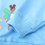 Toddler Girls Sweatshirt Long Sleeve Shirt Spring Fall Winter Clothes Cotton Cute Crewneck Pullover Sweater Top Outfits Clothing Blue Fairy 3t