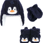 Hudson Baby Girls' Trapper Hat, Mitten and Bootie Set