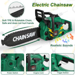 Vextronic Kids Tool Set 36 PCS with Electric Toy Chainsaw Drill Circular Saw with Realistic Sounds, Toy Tool Set for Toddlers 3 4 5 6 7 8, Pretend Play Kids Power Tools Kit Gift for Boys Girls