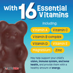 YUM-V'S - Kids Multivitamin Chewable Chocolate Bears - Multivitamin for Kids Supplement - 16 Vitamins & Minerals - Vitamins Including D, Zinc, C, B Complex & More, 60 Count Pack of 1