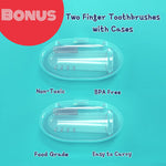 [60 Pcs] Little Fox Baby Oral Cleaner +2 Pcs Finger Toothbrush with Cases, Baby Tongue Cleaner, Newborn Toothbrush, Disposable Tongue and Gum Cleaner, Infant Oral Care and Cleaning for 0-36 Month Baby