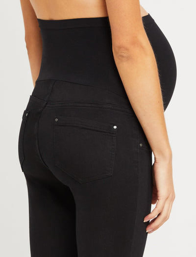 Motherhood Maternity Women's Super Stretch Secret Fit Over the Belly Skinny Jeans
