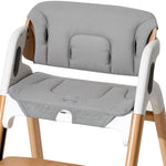 Momcozy High Chair Cushion & Backrest Set - Ergonomic Support for Dinerpal Chairs, Machine Washable Gray Seat Pad with Non-Slip Design
