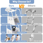 Potty Training Seat with Step Stool - 3 in 1 Potty Training Toilet Seat with Large Handles & Anti-Splash Guard | Foldable Toddler Toilet Seat Adjustable Height Non-Slip Toddler Step Stool