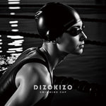 Dizokizo 2pcs High Elasticity Silicone Swim Cap for Women and Men, Comfortable Non-Slip Swimming Caps for Long and Short Hair, Durable Waterproof Swim Hats for Adults (Grey & Black)