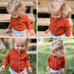 Simplee kids Baby Girl Thin Sweater Solid Cardigans Baby Girls Long Sleeve Coat Cardigan for Fall 3-6 Months