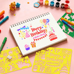 32 PCS Drawing Stencils Set for Kids, Reusable Drawing Painting Stencil Templates for Kids,Animals Unicorn Mermaid Dinosaur Princess Mixed Style Stencil for Art Projects,Classroom Crafts,Wall Decor