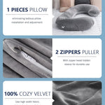 INSEN Pregnancy Pillow,Maternity Body Pillow with Velvet Cover,C Shaped Body Pillow for Sleeping (Grey)