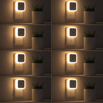 Sujeet 8-Pack Dusk to Dawn Nightlights - Warm White Plug-in Night Lights for Bedroom, Bathroom, Hallway