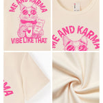 PATPAT Girls T Shirts Size 7-8 Years, Beige Cat Print Graphic Tees, Crew Neck Short Sleeve Shirts Fashion Clothes Preppy Outfit Cheer Tops