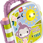 Fisher-Price Baby Toy Purple Monkey Musical Storybook with Lights & Sounds for Infants & Toddlers Ages 6+ Months