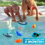 No Hole Mold Free Baby Bath Toys for Toddlers 1-3, Water Toys for 6-12 Months Infants with Storage Bag, Baby Shark Toys for Pool, Bathtub, Beach, Shower, Tub,Ideal Gifts for Kids Boys and Girls