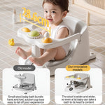 [Mokcoliy]【 Baby Bath Chair】 Anti-Slip PVC Bathtub with Secure Suction | Toddler Shower 6M+ | Multifunctional Bathing Aid for Families + Fun Dolphin Design & Packaging