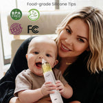 GROWNSY Nasal Aspirator for Baby, Upgraded 5 Suction Levels Baby Nose Sucker, IPX7 Waterproof Electric Nose Suction for Baby, Booger Sucker for Toddlers with Automatic Cleaning &Music &Light Functions