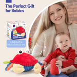 hahaland Baby Toys 12-18 Months - Upgraded Musical Dancing Walking Moving Bouncing Crab Tummy Time Sensory Infant Toys for 6-12 Months Interactive Infant Learning Toys Boy Girl Easter Birthday Gifts