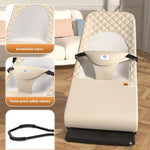 Baby Bouncer, Bouncer Seat for Babies 0-12 Months,Ergonomic Baby Seat Breathable and Comfortable Cushion with 3-Height Adjustments, Infant Rockers Portable Folding and Detachable