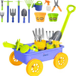 Dimple Garden Wagon & Tools Toy Set Premium 15 Pcs Kids Gardening Tools & Wagon Toy Set - Sturdy & Durable - Top Yd, Beach, Sand, Garden Play Set - Great for Kids & Toddlers