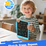 TEKFUN LCD Writing Tablet for Kids, 10-inch Coloring Drawing Pad, Mess Free Doodle Board, Airplane Travel Toys for Boys and Toddlers, Road Trip Essentials, Gifts for 3 4 5 6 7 8 Year Old Girls(Blue)