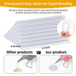 8 Pack Hot Glue Gun Kit with 100 Glue Sticks, 100mm x 7mm, Fast Preheating Hot Melt, Mini Safe High Temp Glue Guns for Kids Crafts, School DIY Projects Quick Home Repairs, Offices (20W)