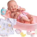 8 piece Layette Baby Doll Gift Set | JC Toys - La Newborn Nursery | 14" Life-Like Doll w/ Accessories | Pink | Ages 2+