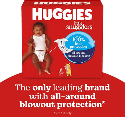 Huggies Size 1 Diapers, Little Snugglers Baby Diapers, Size 1 (8-14 lbs), 96 Count, Packaging May Vary