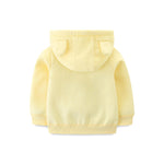 Infant Stylish Bear Ear Hoodie Zip Long Sleeve Autumn Jacket for Baby Girl Boy 6-9M Yellow Coat
