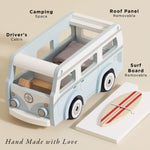 Le Toy Van - Wooden Holiday Campervan with Detachable Surfboard | Suitable for 3 Year Old +