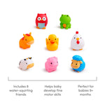 Munchkin Baby Bath Toy Squirts for Babies and Toddlers 9 Months and Up, Farm Animal Squirters, 8 Pack