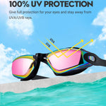 Vorshape Swim Goggles Pack of 2 Swimming Goggle No Leaking Adult Men Women Youth, Aqua & Black Pink, Anti Fog