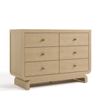 Storkcraft Santorini 6 Drawer Double Dresser (Driftwood) - GREENGUARD Gold Certified, Interlocking Drawer System, Dresser Drawer Organizer for Kids Bedroom