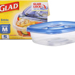 Glad Food Storage Containers, Deep Dish, 64 Ounce, 3 Count