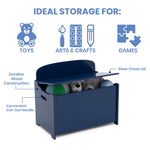 Delta Children MySize Deluxe Toy Box, Deep Blue