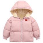 UNICOMIDEA Baby Girl Winter Hooded Jackets 12-18 Months Zipper Coat Pink Infant Girls Plush Outwear With Pockets Comfy Toddler Winter Coats Warm Fleece Down Outdoor Outerwear