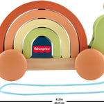 Fisher-Price Wood Toddler Toy Pull-Along Stacking Snail, Tiny Garden 6-Piece Wooden Activity for Motor Skill Development Kids Ages 18+ Months (Amazon Exclusive)