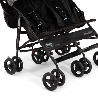 Jeep PowerGlyde Side-by-Side Double Stroller by Delta Children, Grey