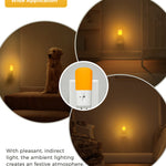 LOHAS Amber Night Light, Dimmable Plug in Yellow Night Light with Dusk to Dawn Sensor, Kids Night Lights for Bedroom, 5-80LM Suit for Nursery, Hallway, Stairway,Bedroom, Bathroom, 2Pack