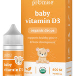 Mother's Promise Organic Baby Vitamin D Drops | 100% Plant Based | Healthy Growth & Bone Development | Age Newborn+ | 180 Servings | Baby Vitamin D3 Liquid for Infants & Toddlers | 400 IU for Babies