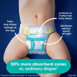 Pampers Overnight Diapers - Swaddlers Overnights - Size 6, 72 Count, Disposable Baby Diaper, Night Time Leak and Skin Protection