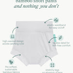 PurComfy Supersoft Baby Bummies Short, 2-Pack Premium Bamboo Viscose Diaper Cover Shorts, High Waist Bloomer Short Pants, 3-6 Months