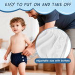 Durio Newborn Swim Diaper Waterproof Diapers for Swimming Washable Swimming Diapers A Navy 12-18 Months